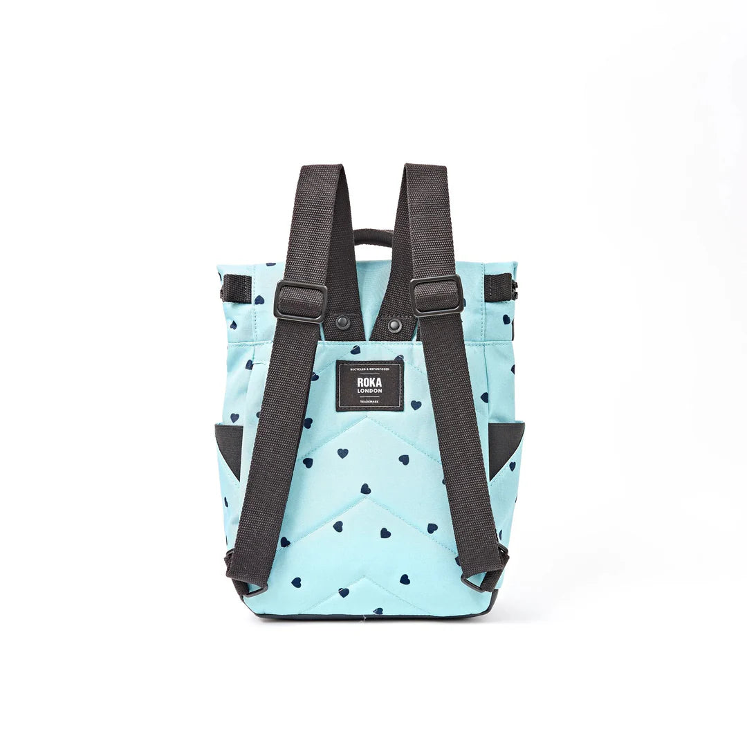 Canfield roll top backpack in heart print