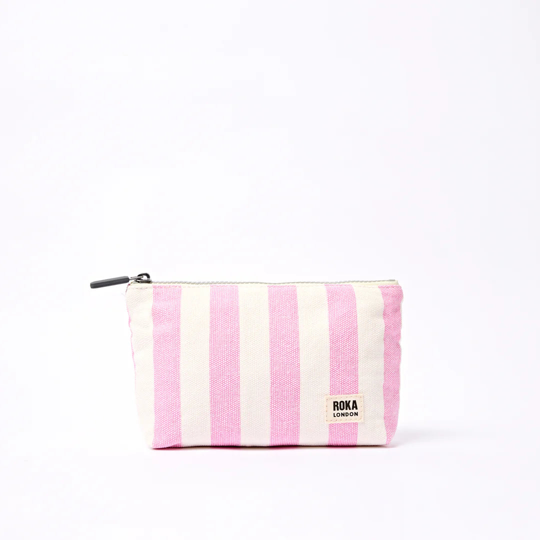 Maida Vale pouch in sherbet stripe -small