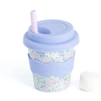 Blue floral babychino cup