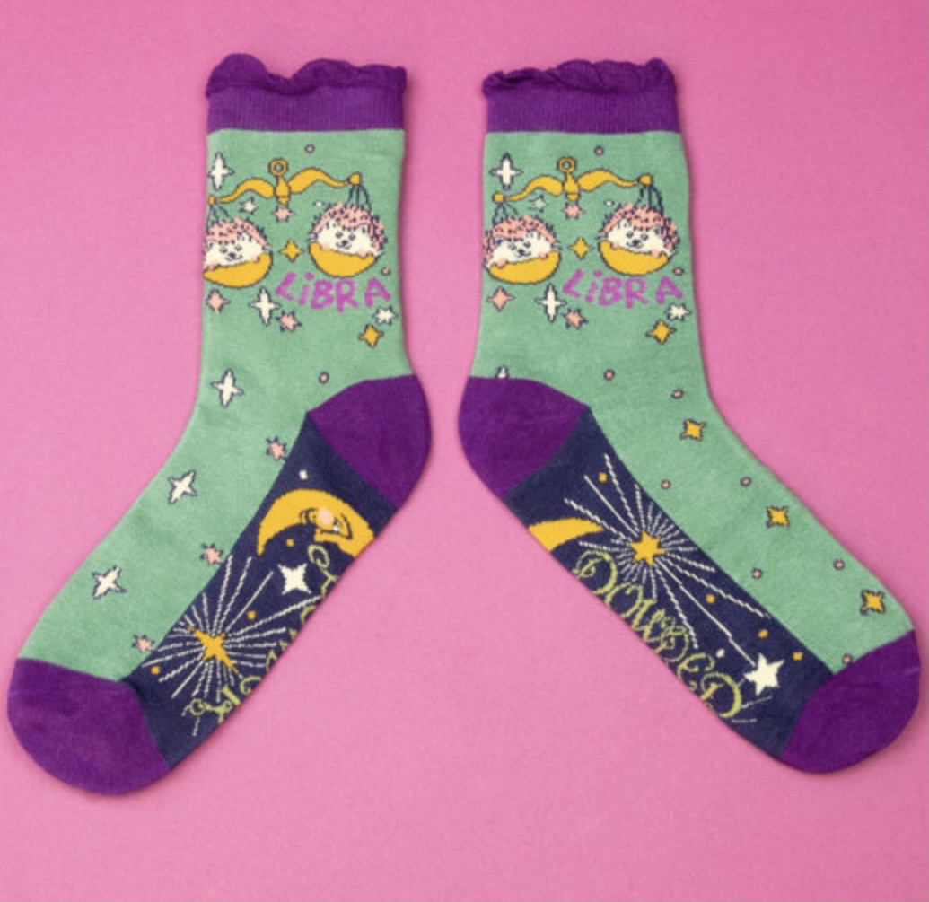 Libra zodiac powder sock image 0
