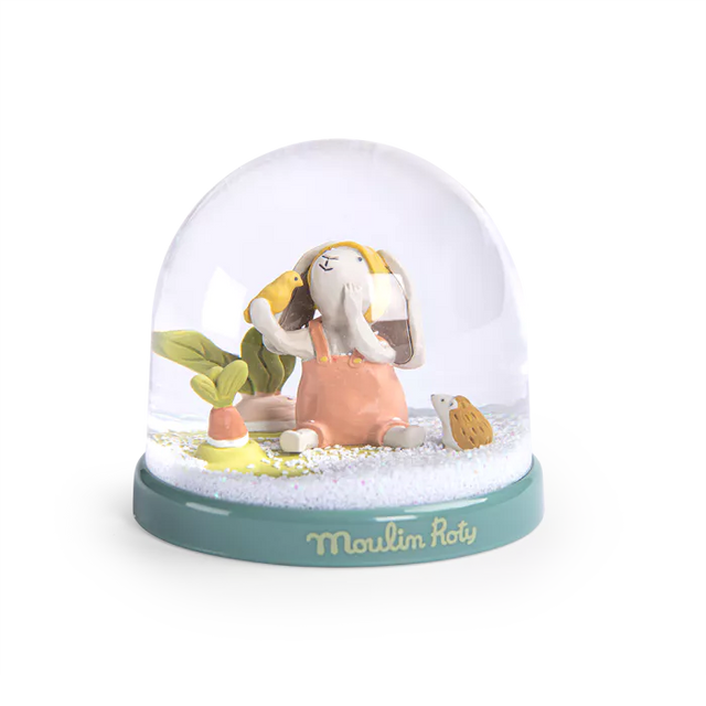 Moulin roty snow globe trois petits lapins image 0