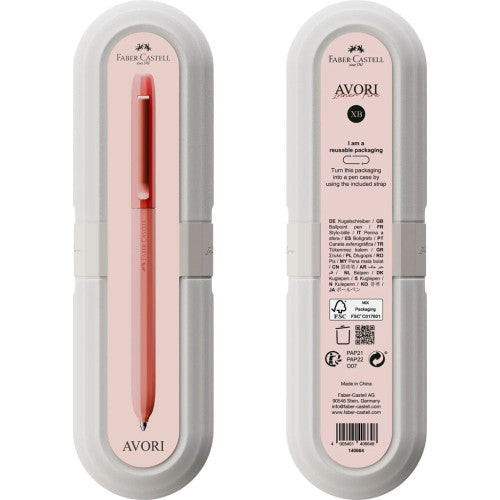 Faber castell avori ball point pen - coral