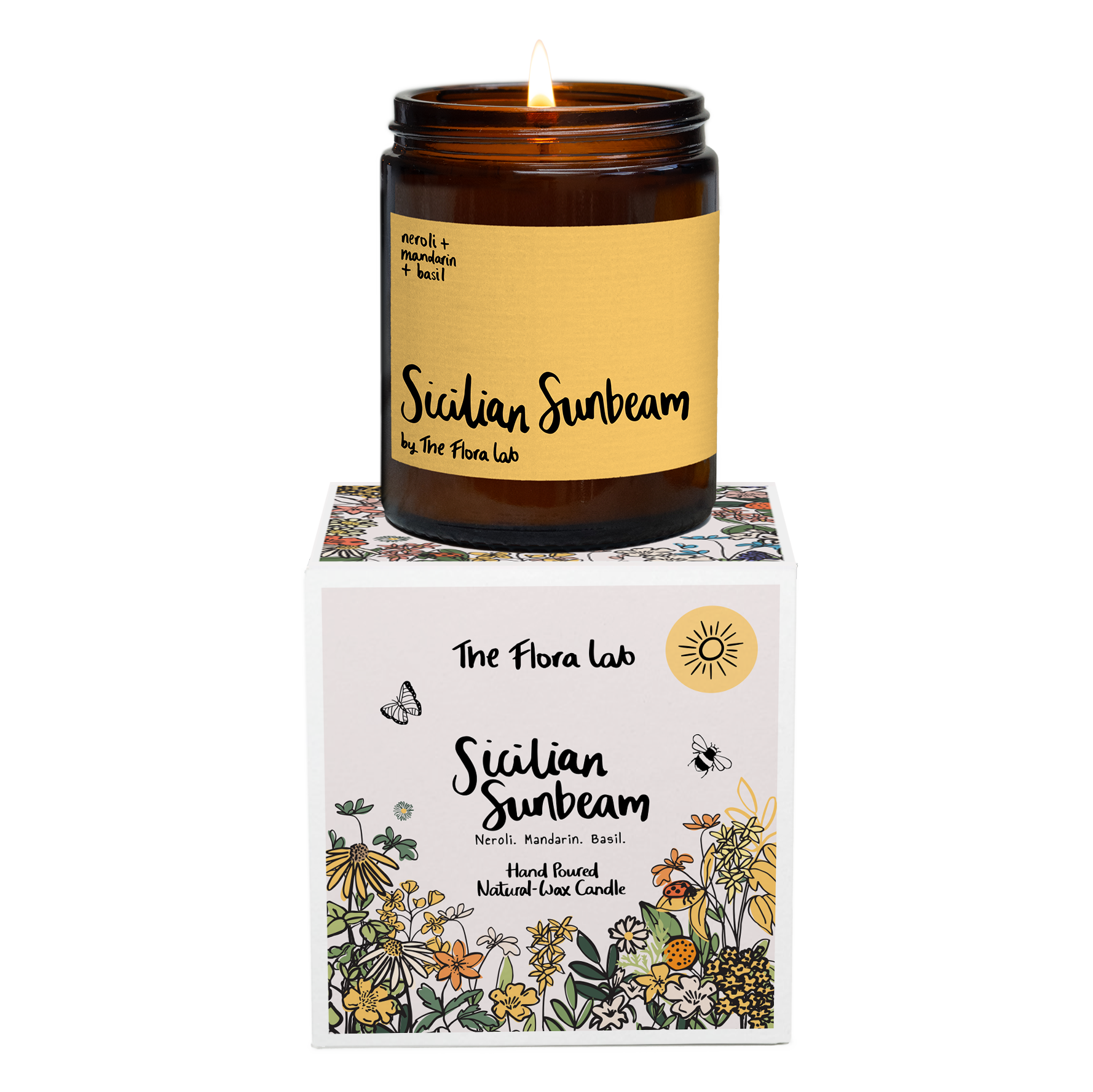 Sicilian sunbeam wax candle