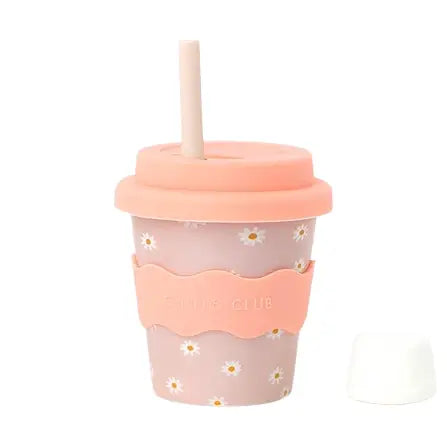Pink daisy babychino cup