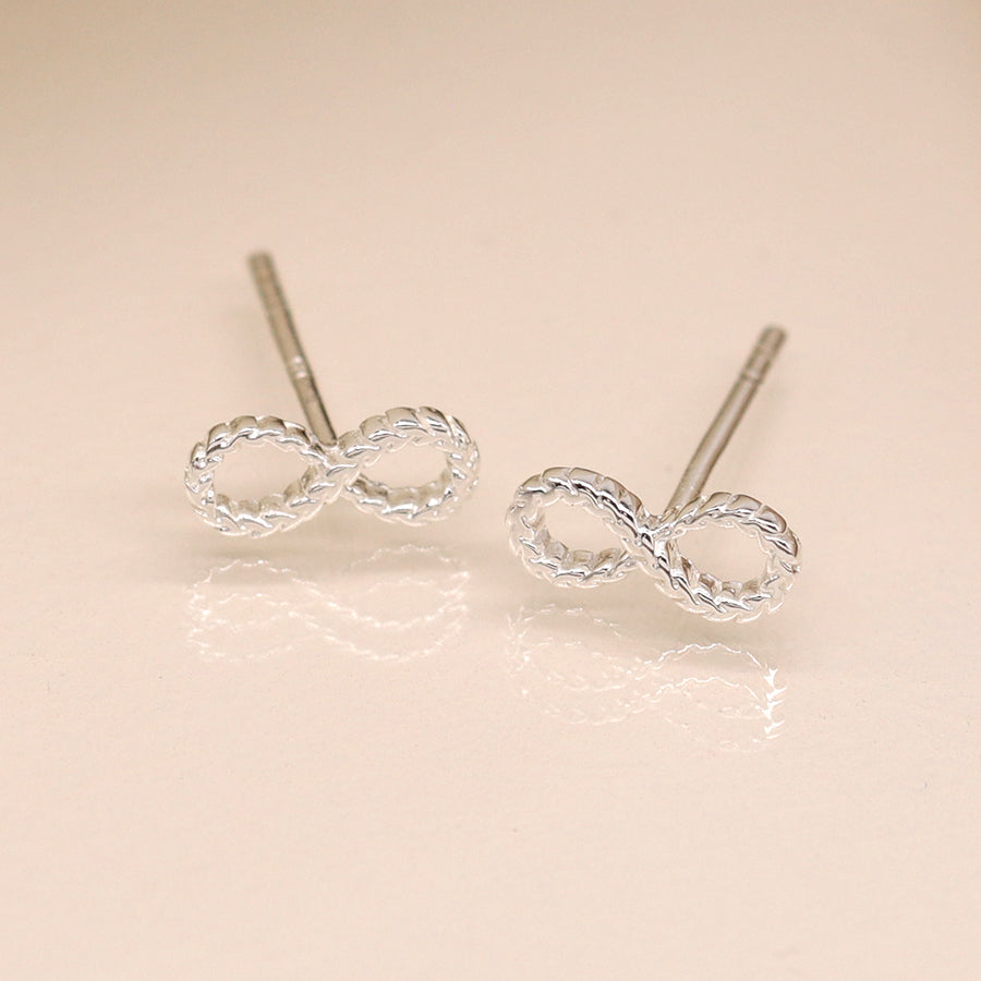 Silver infinity earrings