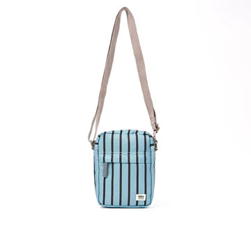 Bond crossbody bag in blue stripe canvas