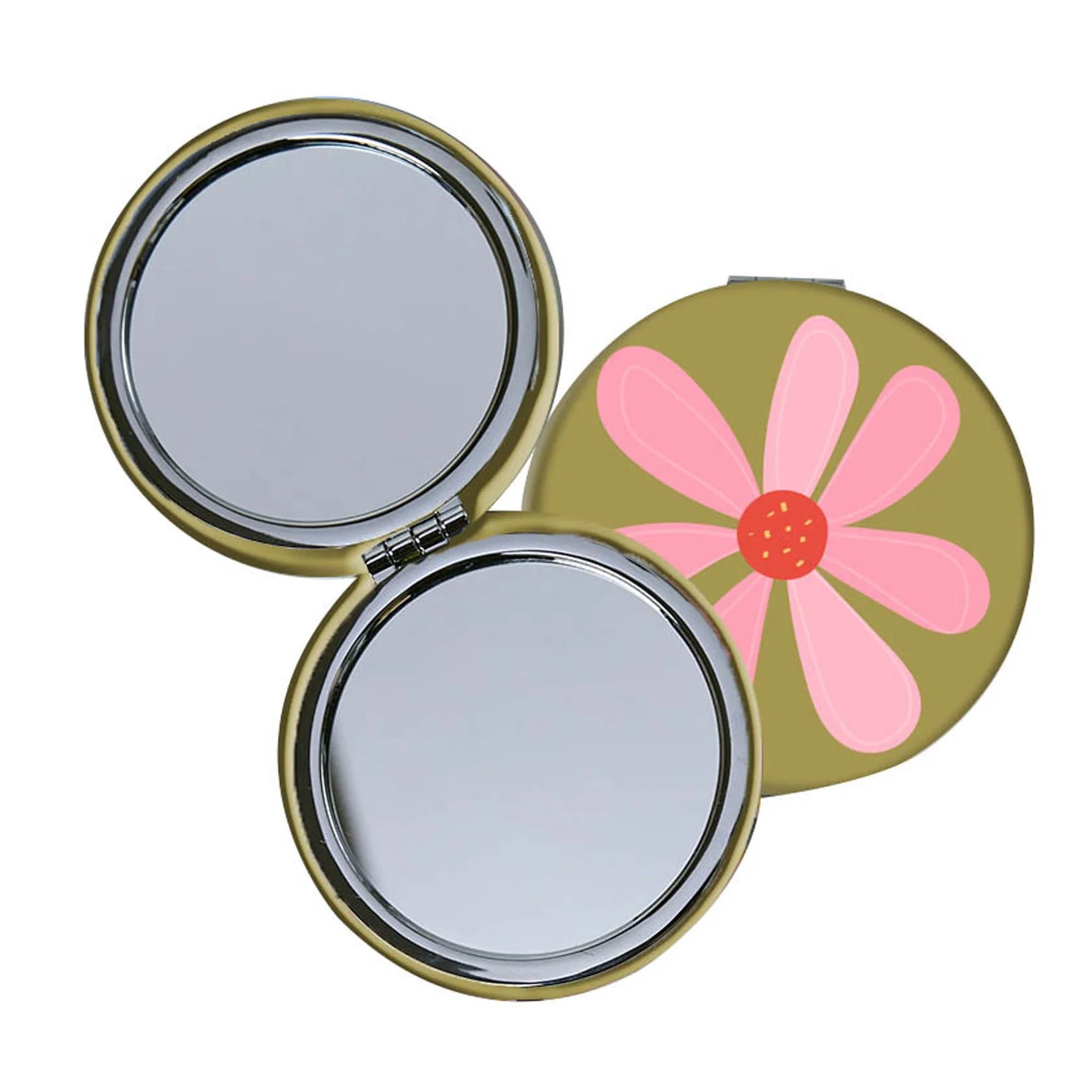 Olive compact mirror
