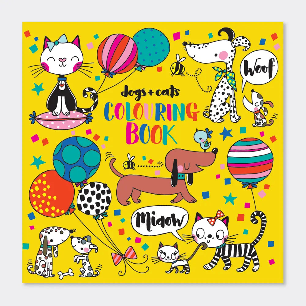 Dogs and cats colouring book