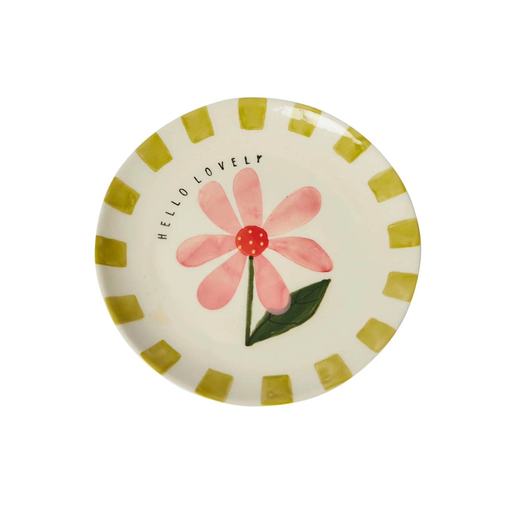 Olive stoneware plate