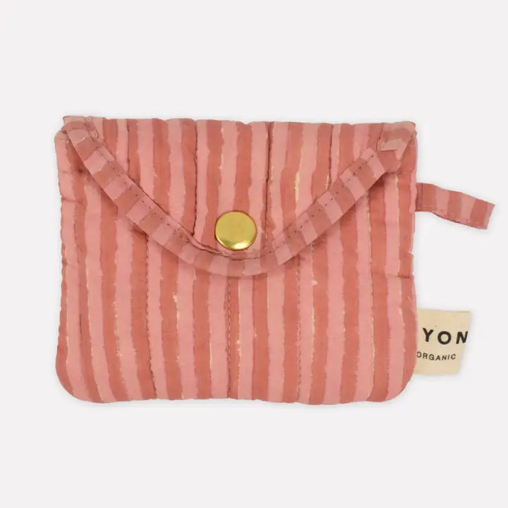 Quilted popper purse candy stripe