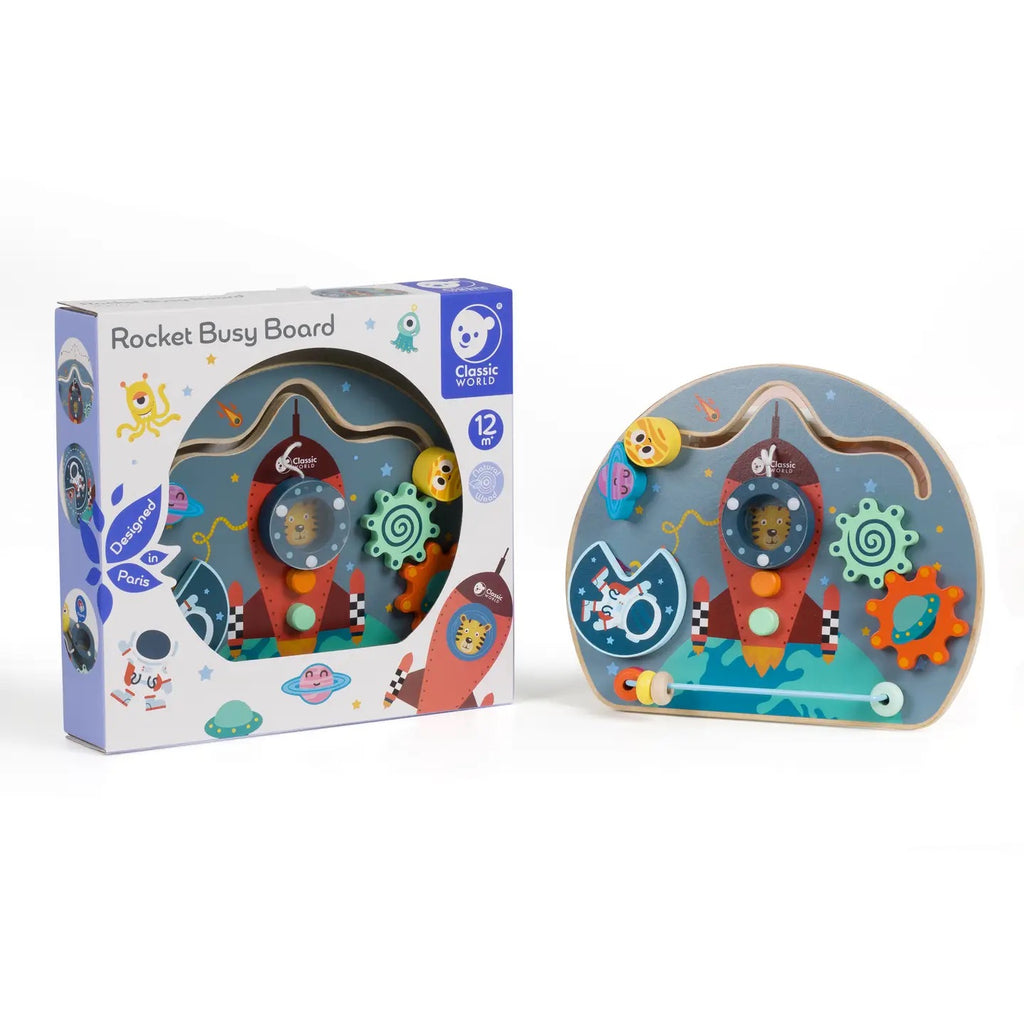 Wooden rocket busy board  image 0