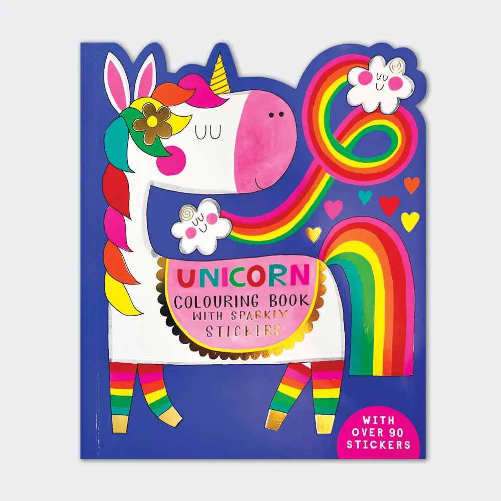Unicorn colouring book with stickers