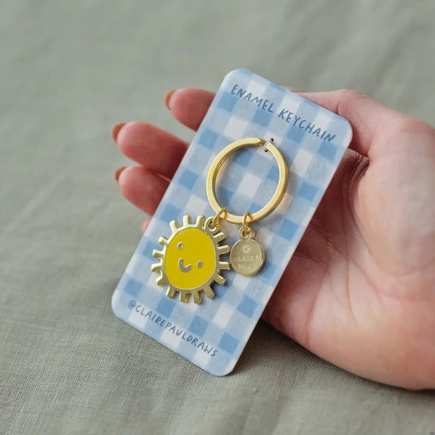 Enamel sunshine keychain  image 0