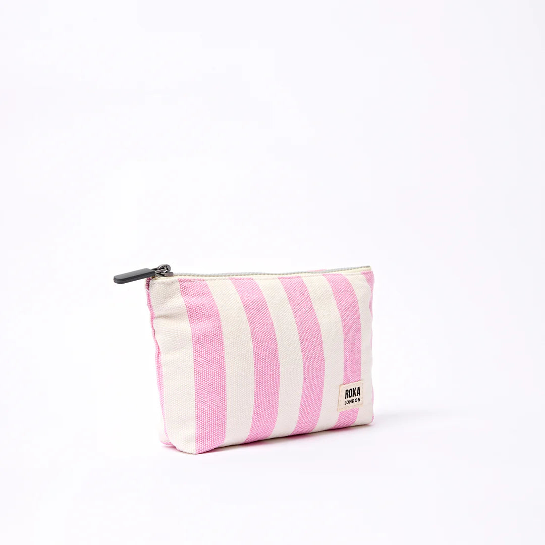 Maida Vale pouch in sherbet stripe -small