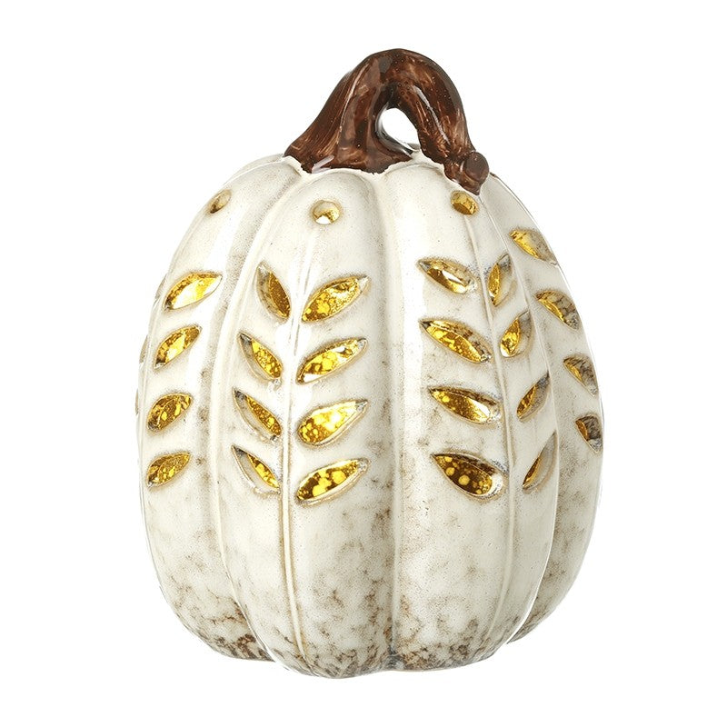 Cream ceramic squash with LED image 0