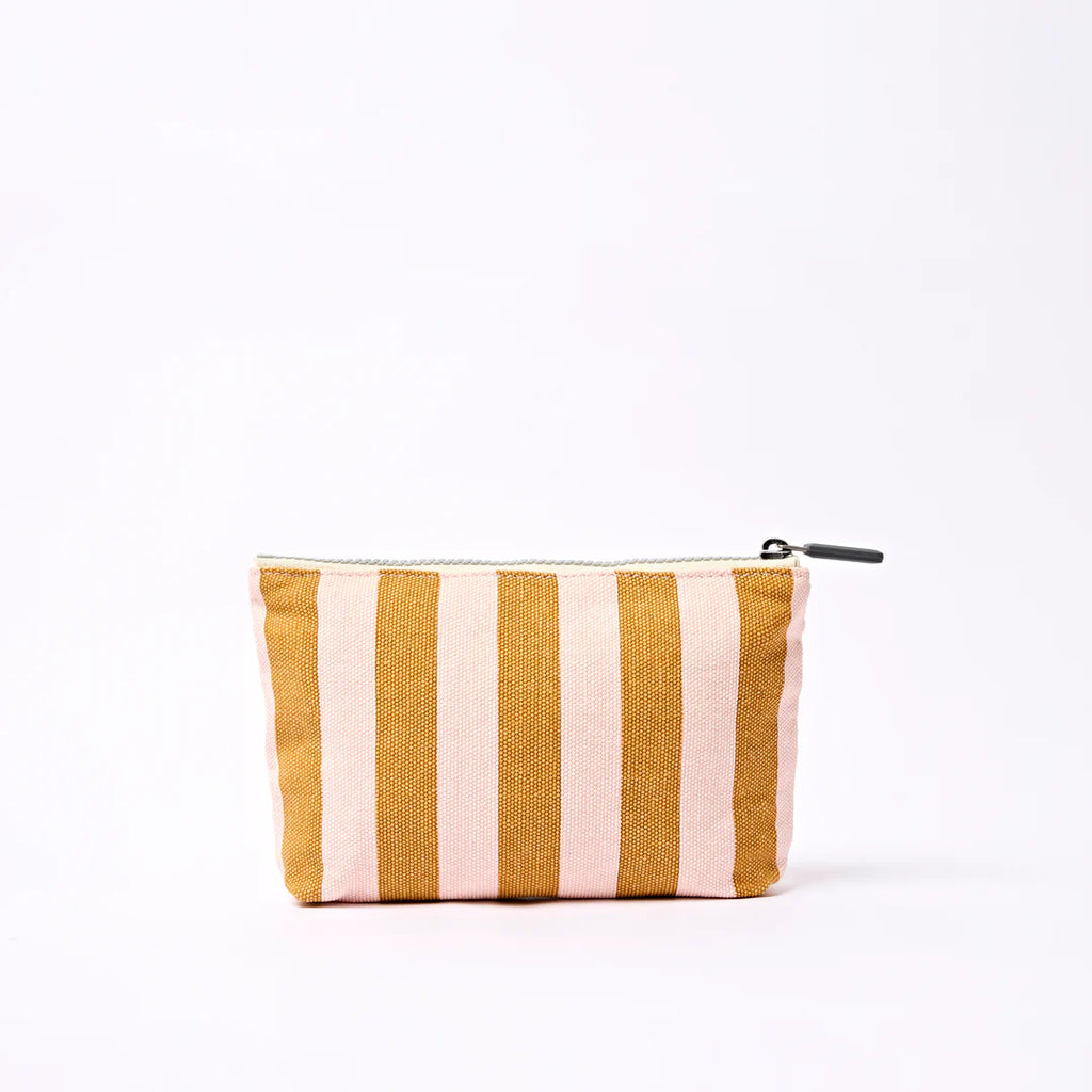 Maida Vale pouch in rose gold stripe -small