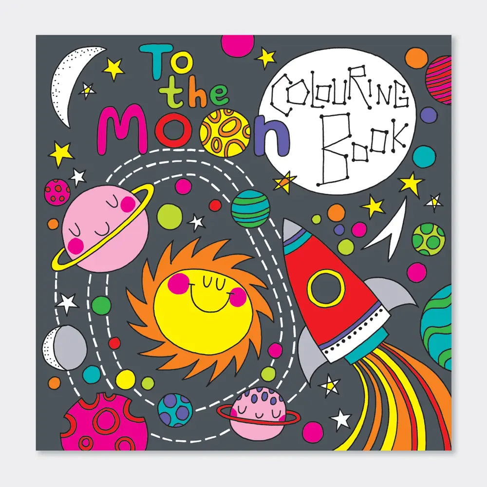 To the moon colouring book