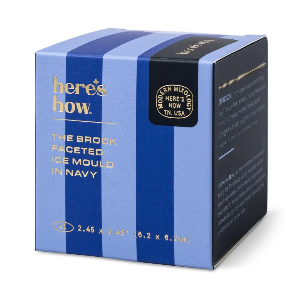 The Brock Faceted Ice Mould - navy
