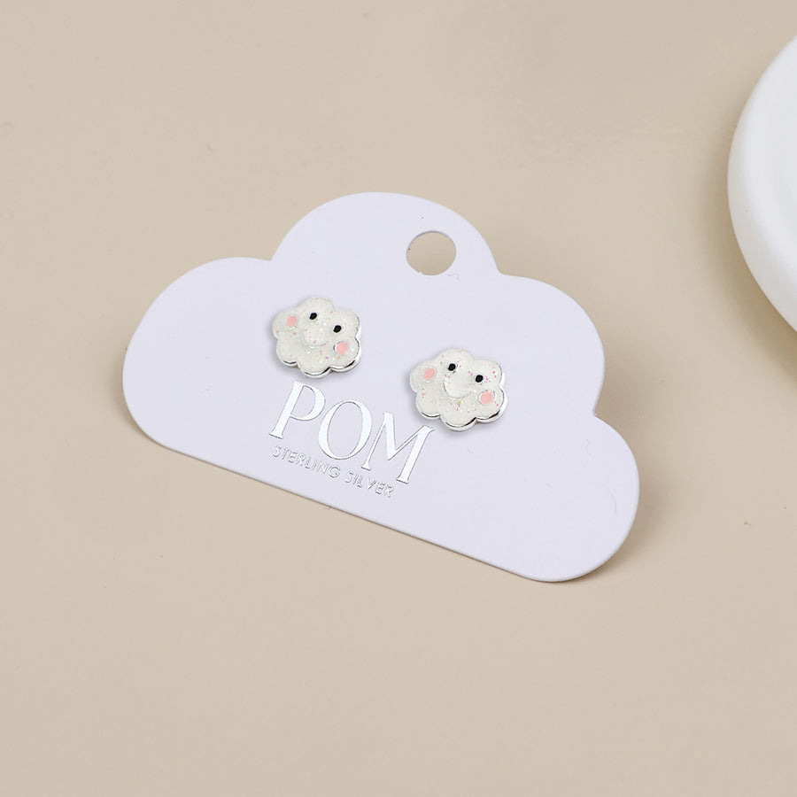 Cloud sterling silver earrings