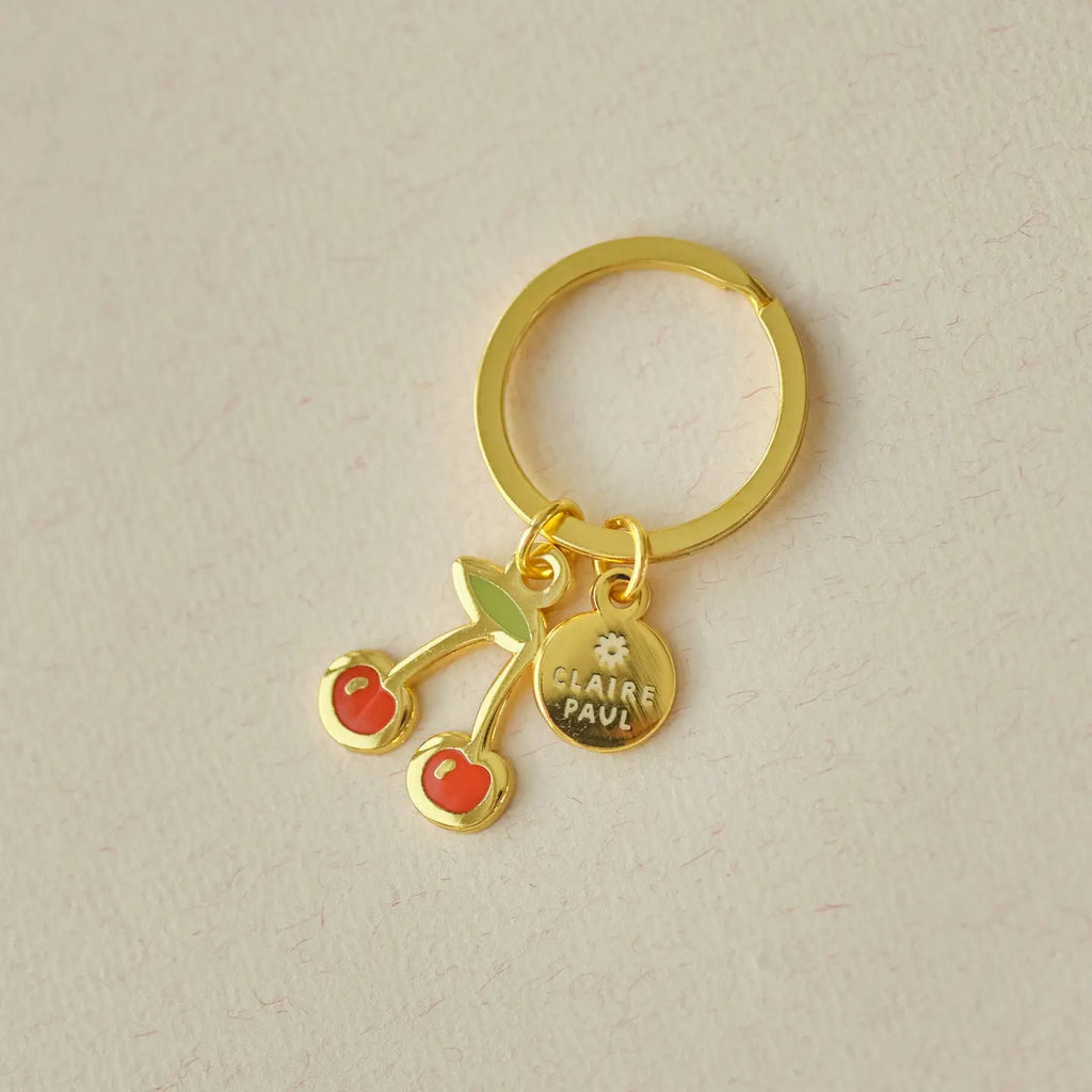 Enamel Cherry Keychain  image 1