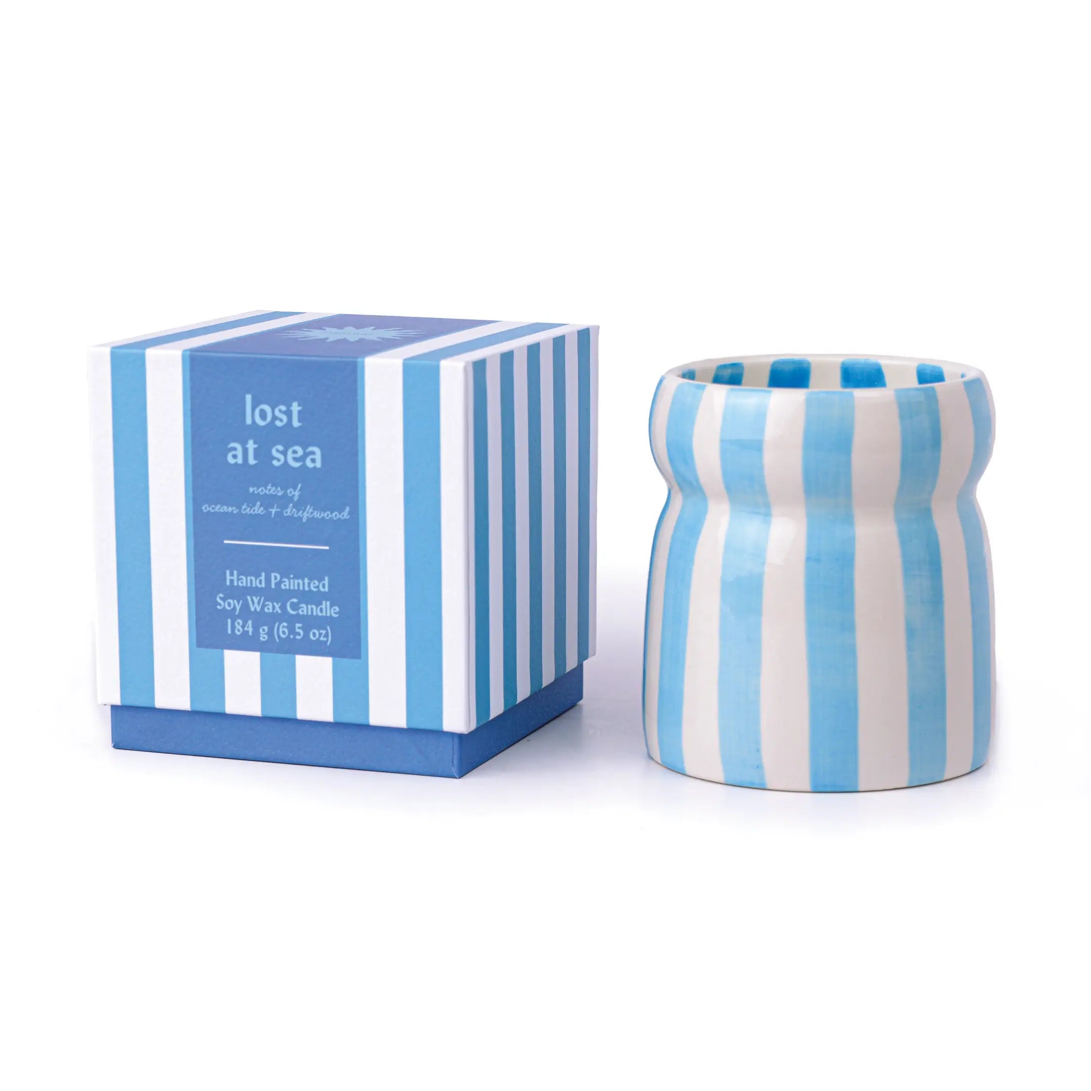 Paddywax cabana blue ceramic candle - lost at sea