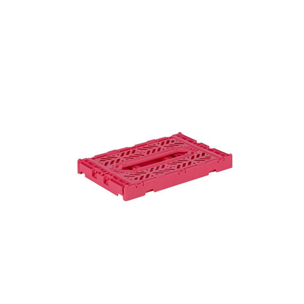 Dark pink - Small folding crate image 1