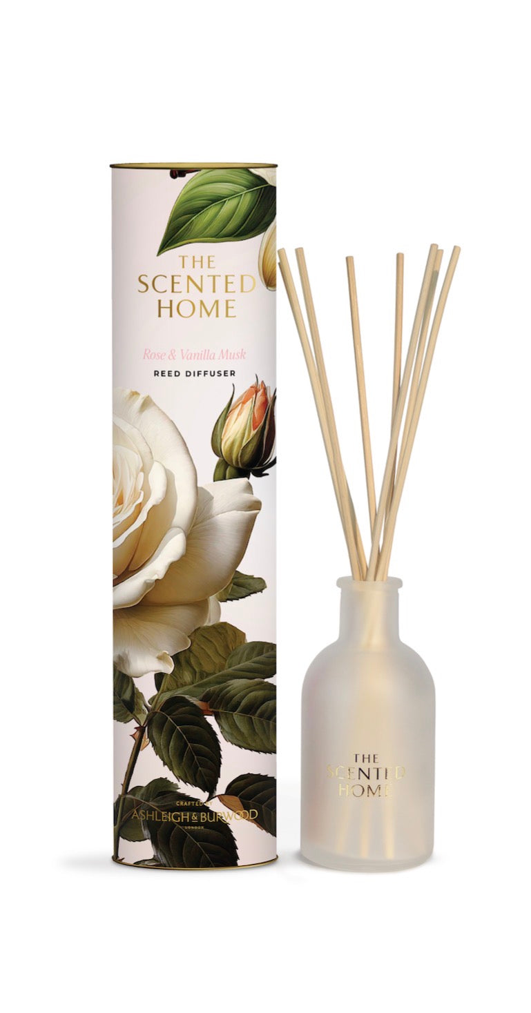 Rose & vanilla musk reed diffuser