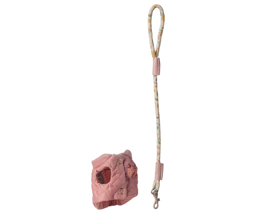 Pet supply harness and leash - rose