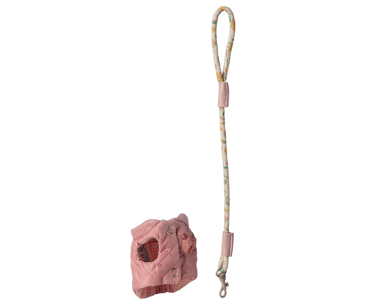 Pet supply harness and leash - rose