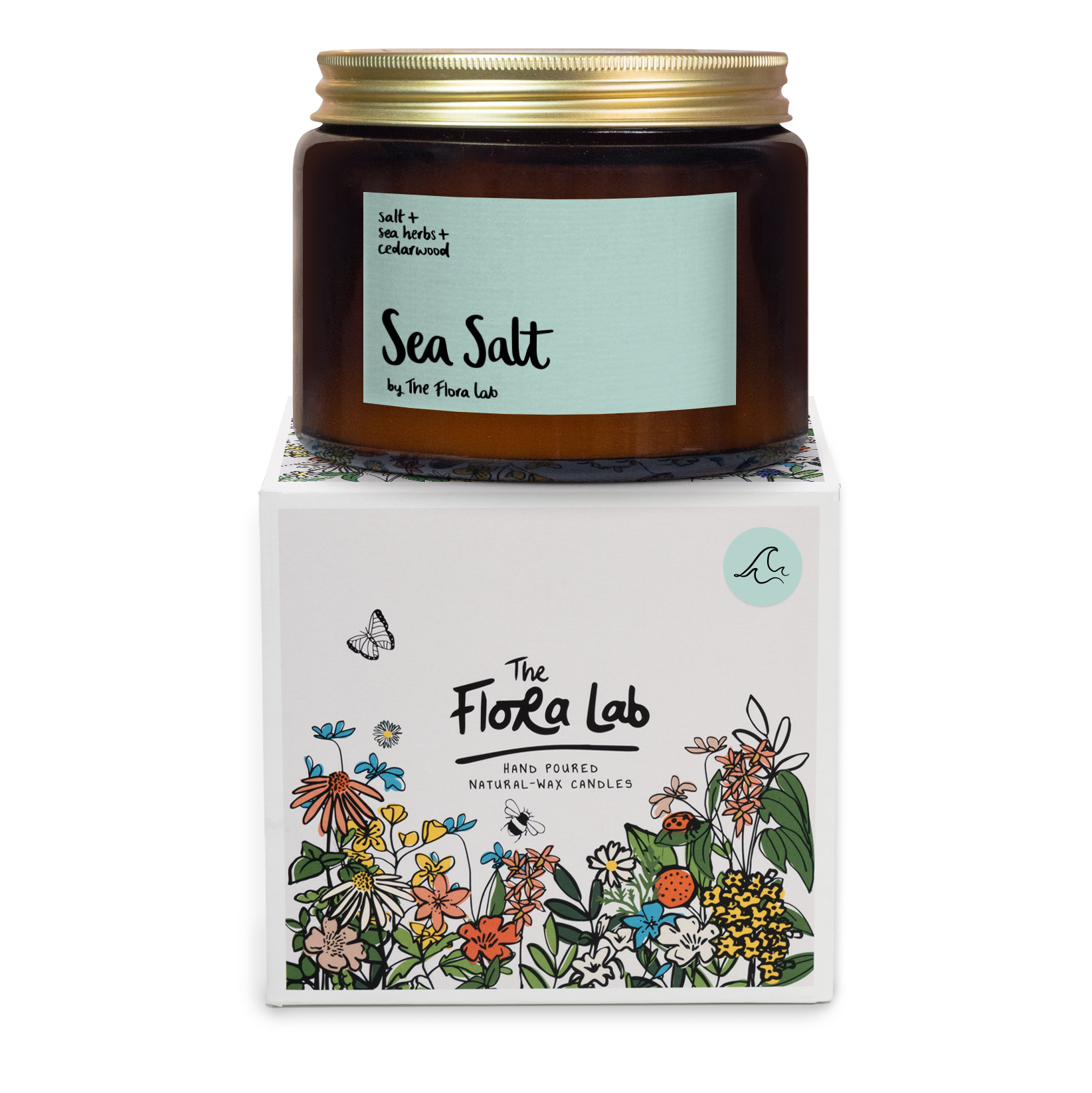 Sea salt candle - large