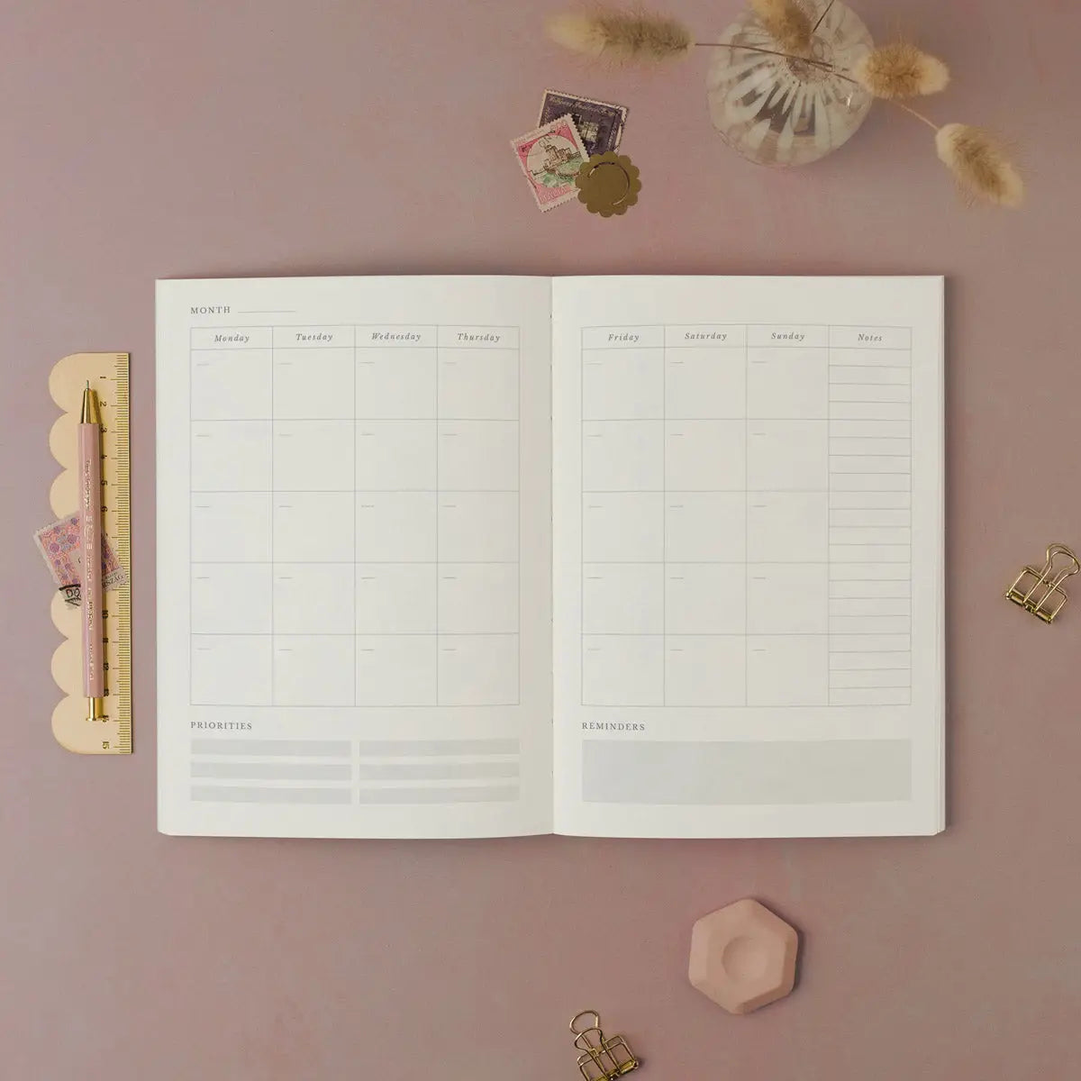 Nurture botanical weekly planner