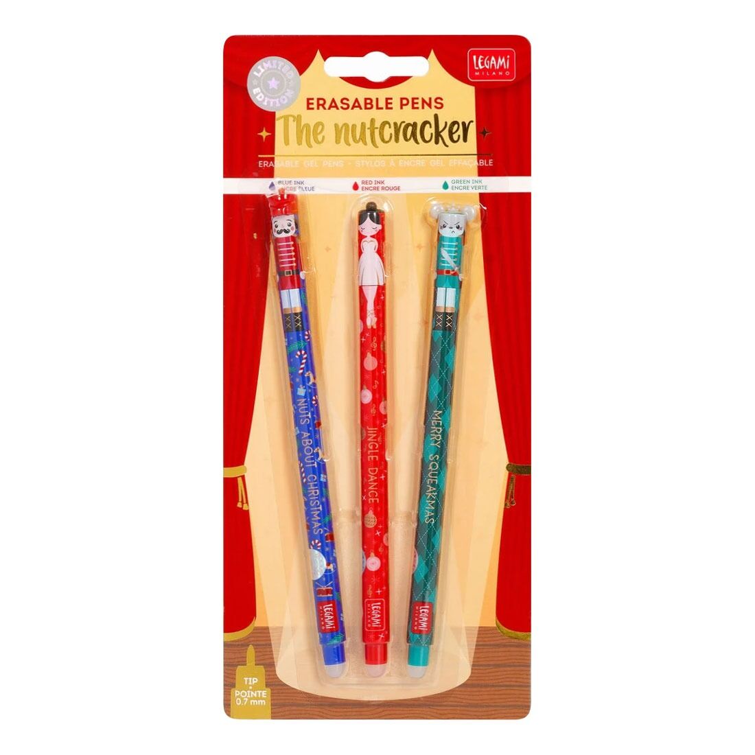 Legami Christmas erasable pen pack