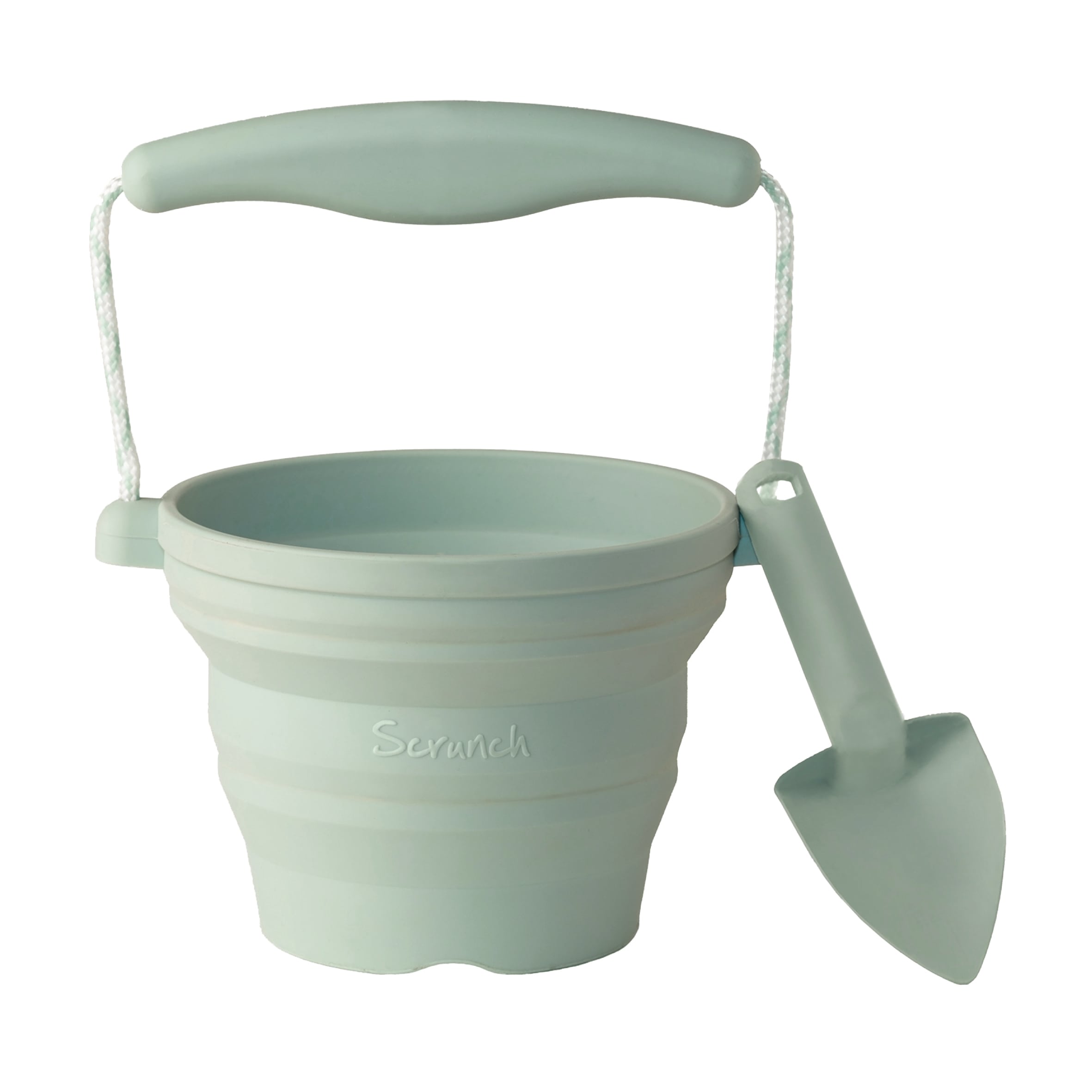 Scrunch baby bucket and trowel set - green image 0