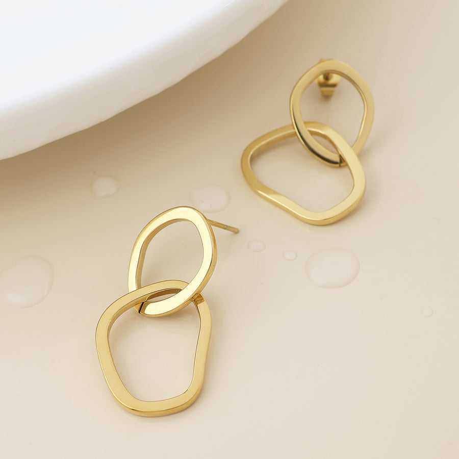 Gold hooped earrings