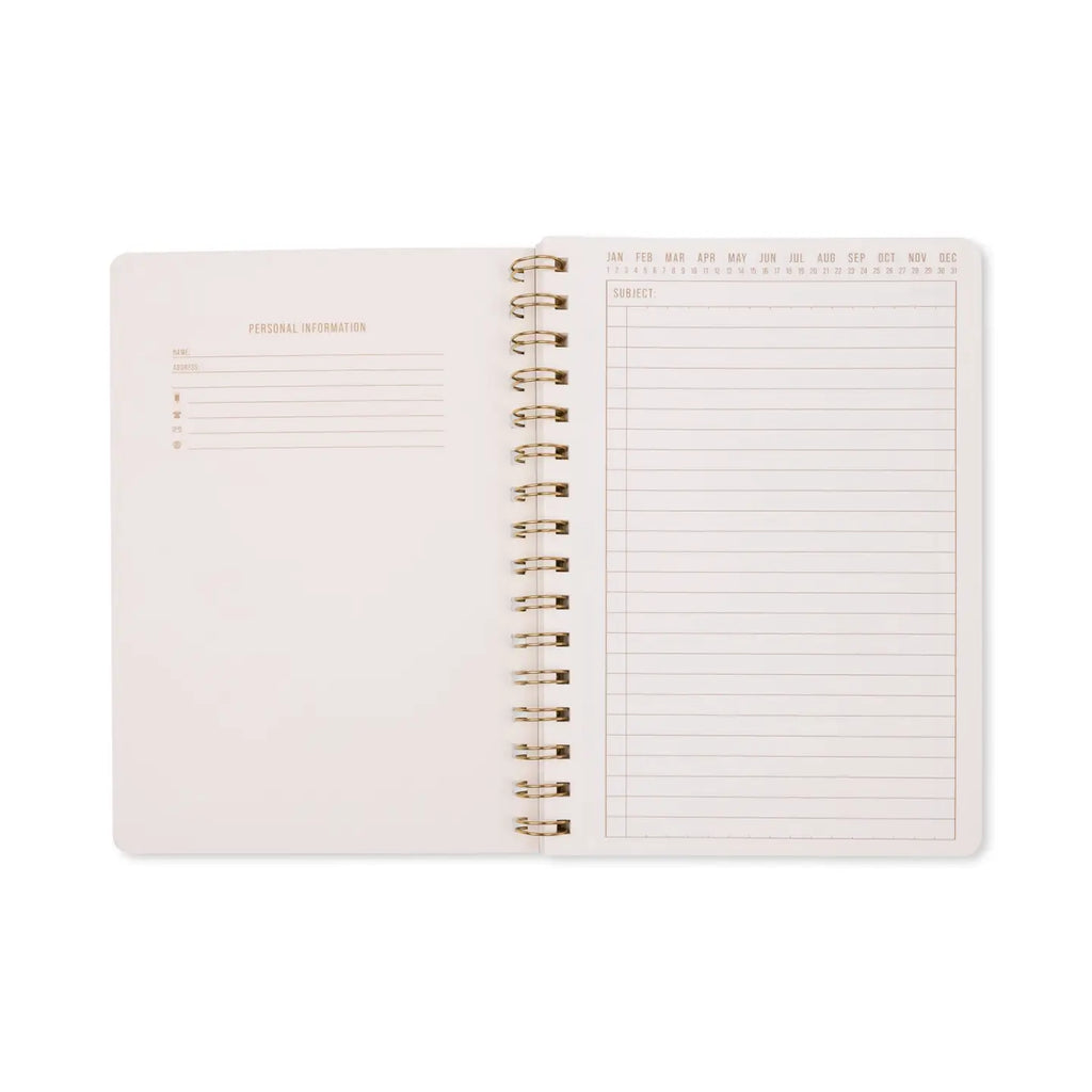 Designworks Ink Tulip A5 Twin Wire Notebook - Green Lattice