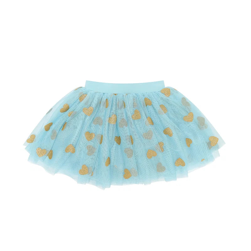 Duck egg tutu gold hearts