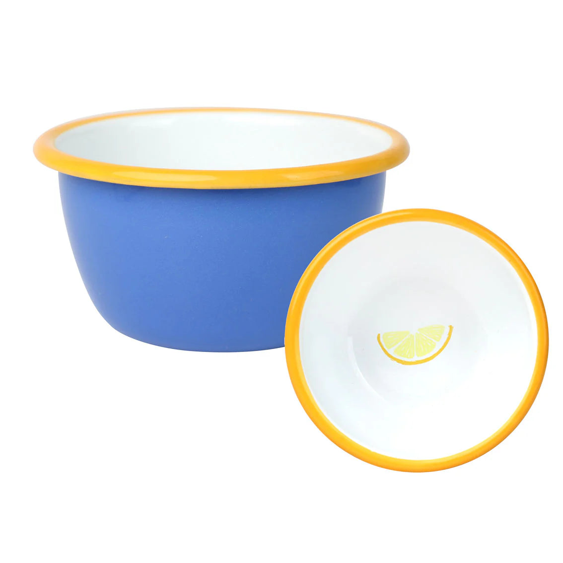 Lemon enamel bowl