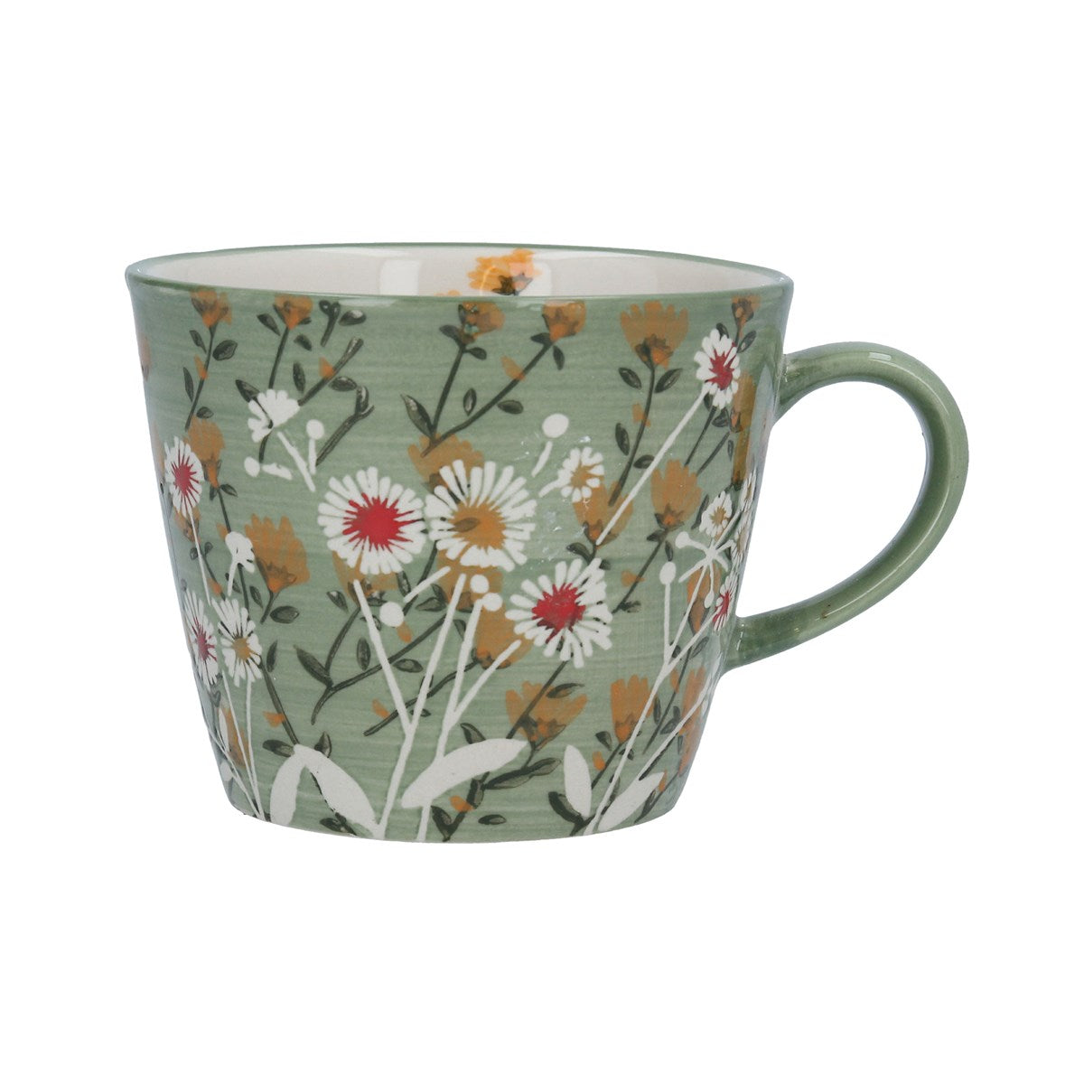 Green floral mug image 0
