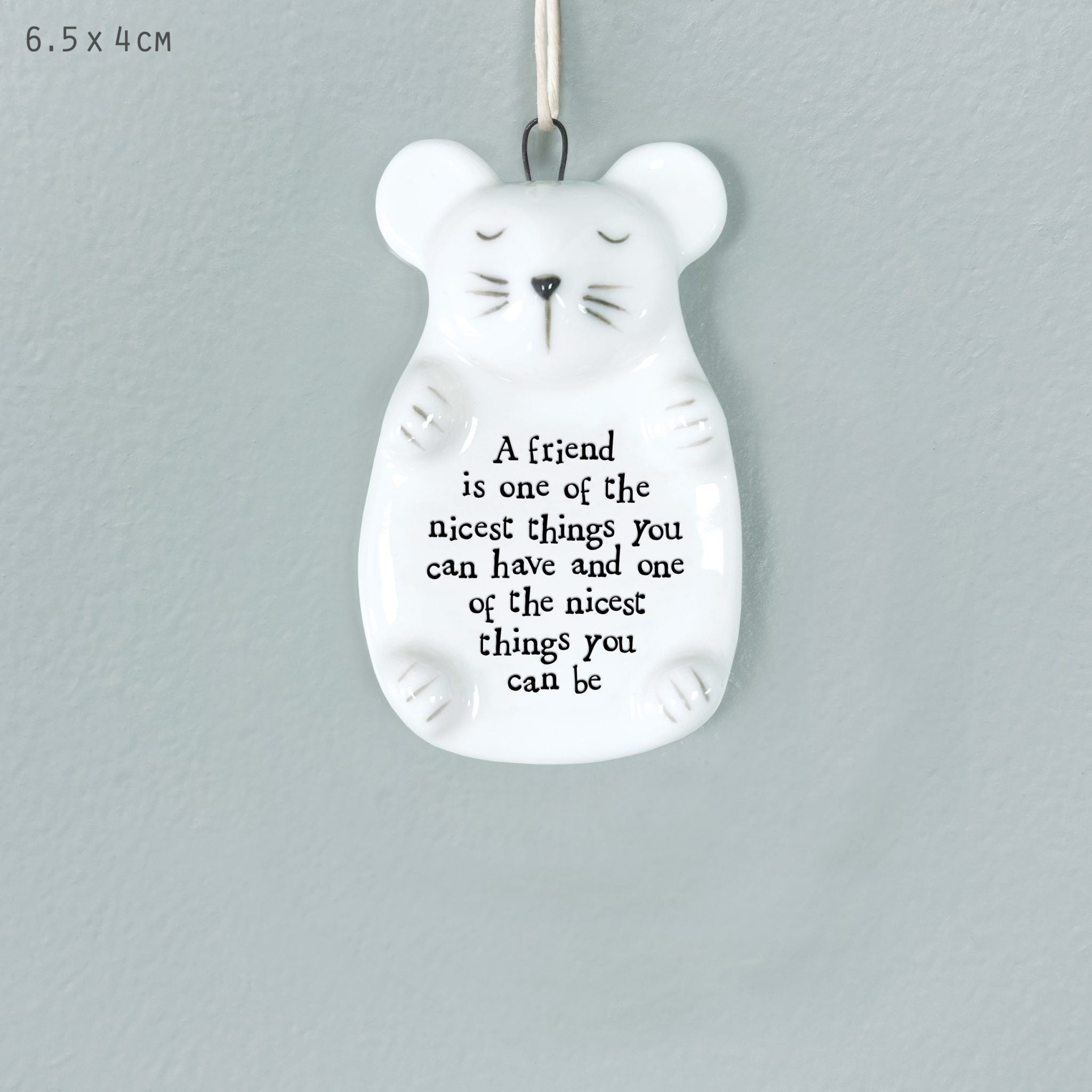 Nicest friend mouse hanging charm  image 0