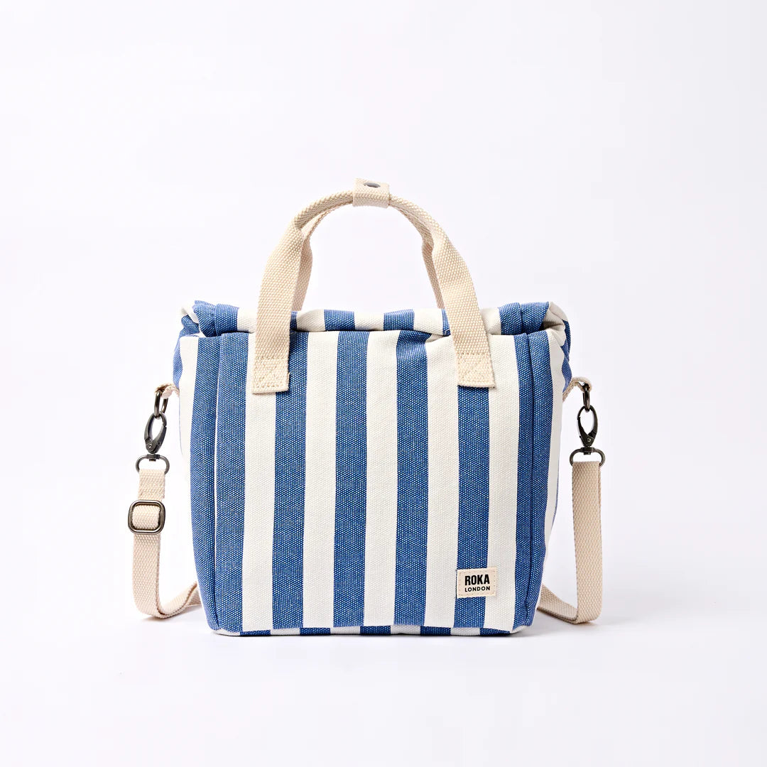 Hampstead lunch bag in denim stipe