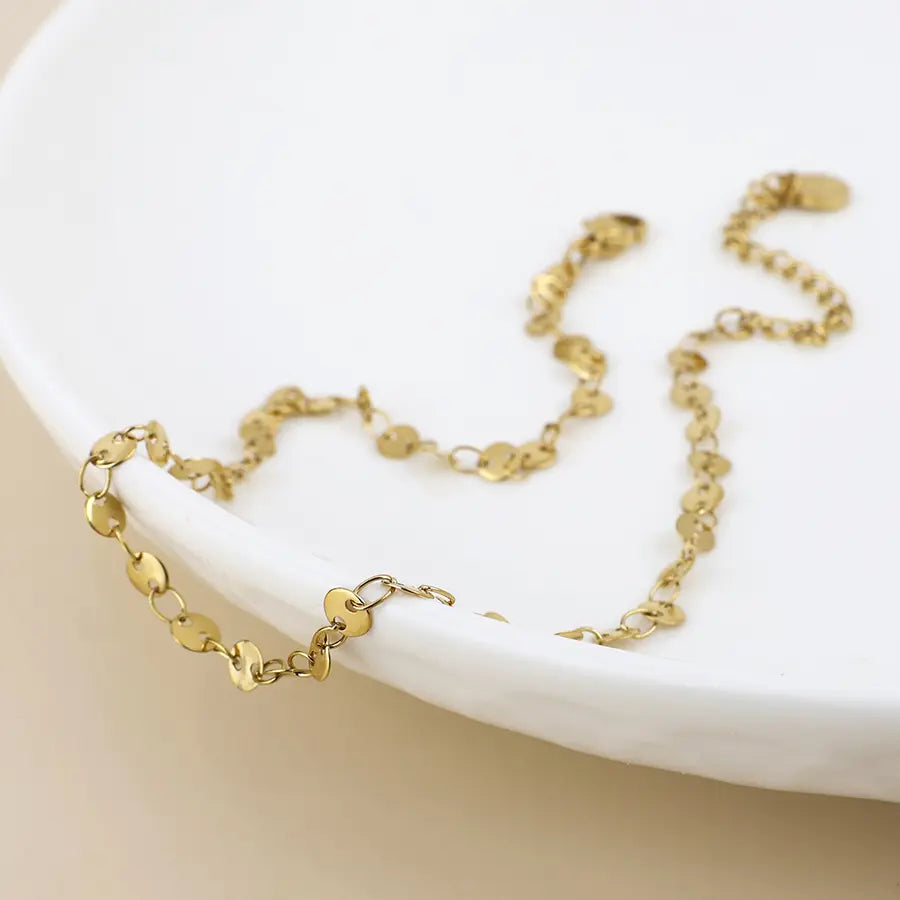 Gold chain anklet