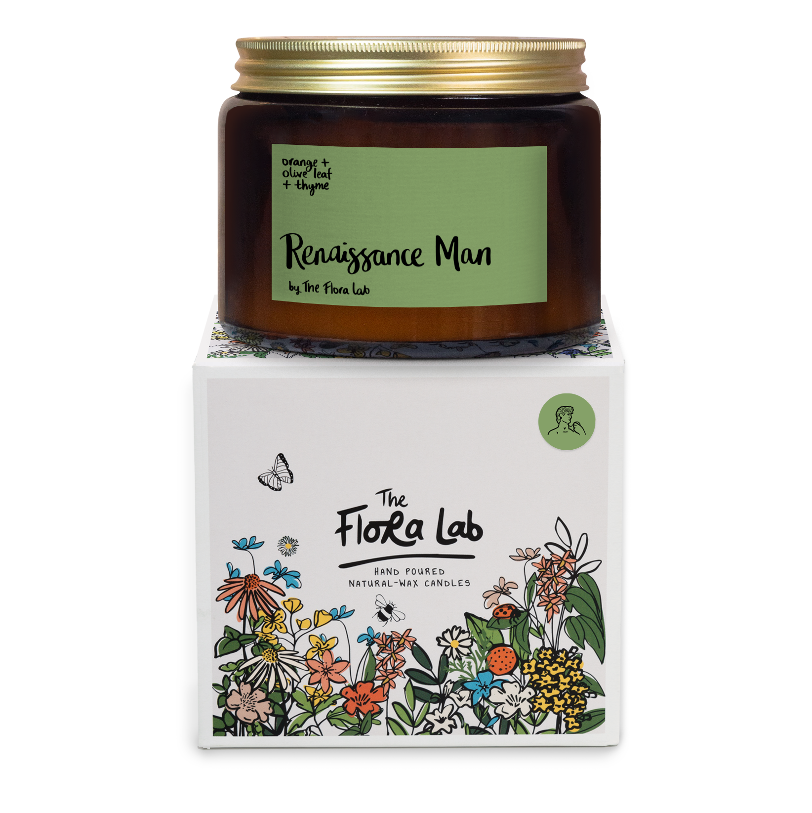 Renaissance man candle - large