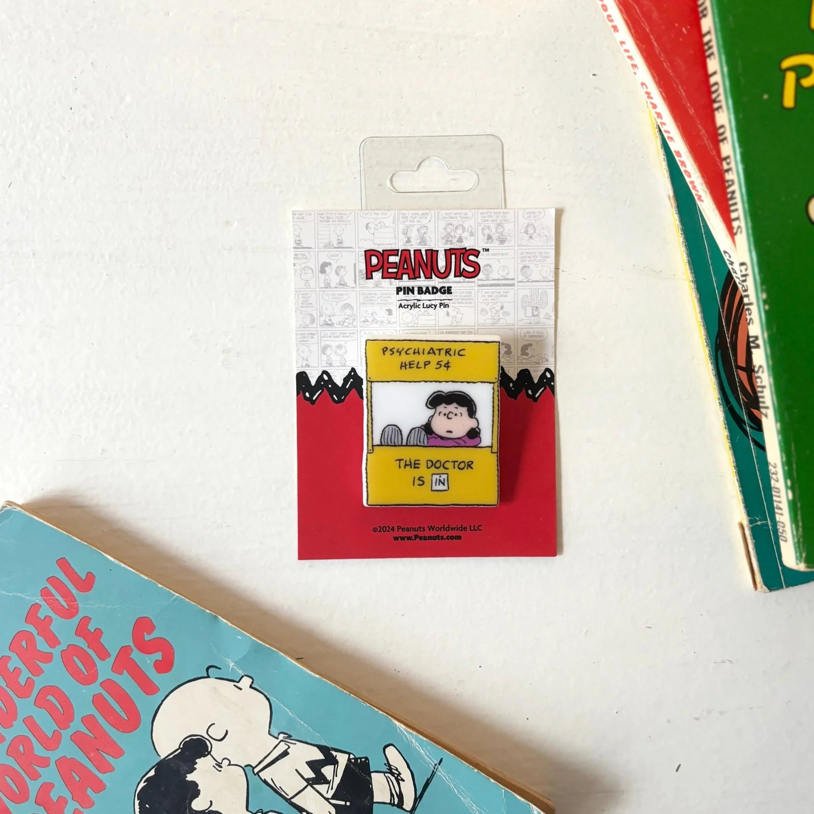 Peanuts psychiatric pin badge  image 0