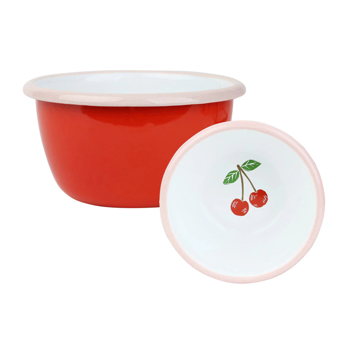 Cherry enamel bowl
