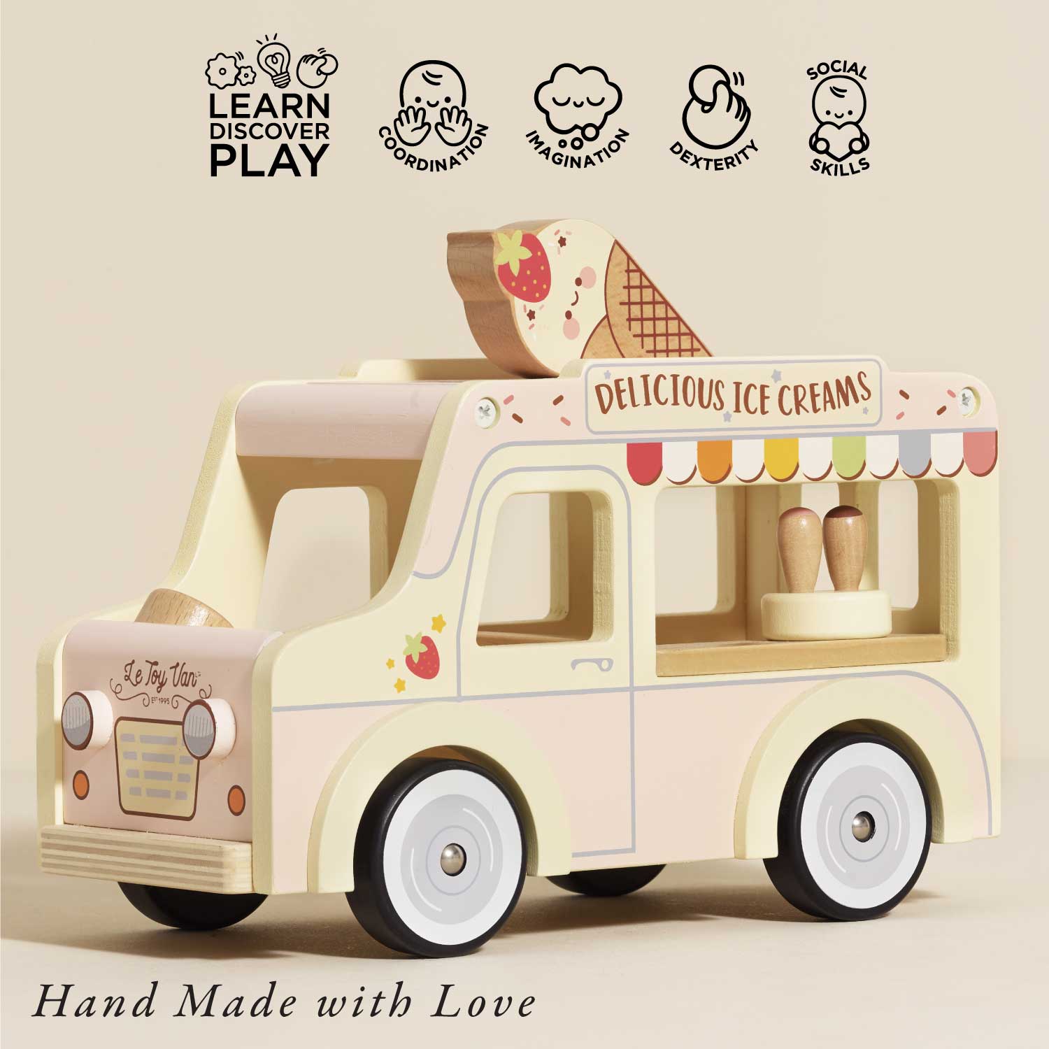 Wooden ice  cream van  image 2