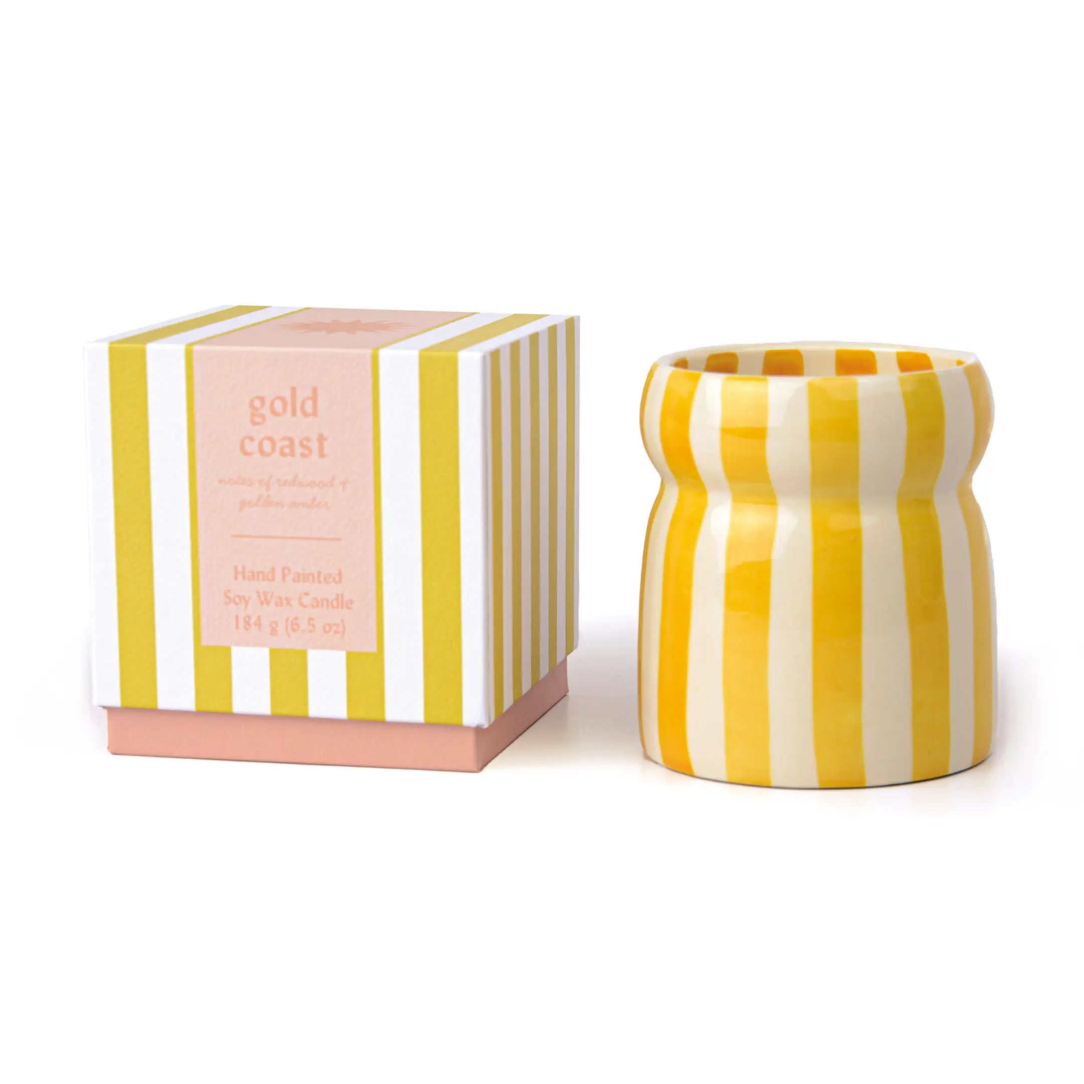 Paddywax cabana ochre ceramic candle - Gold Coast