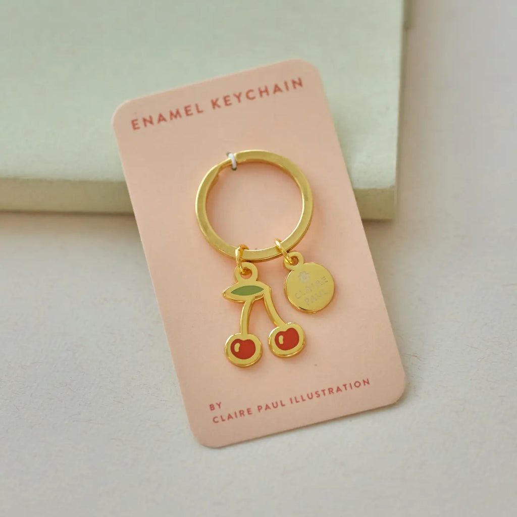 Enamel Cherry Keychain  image 0
