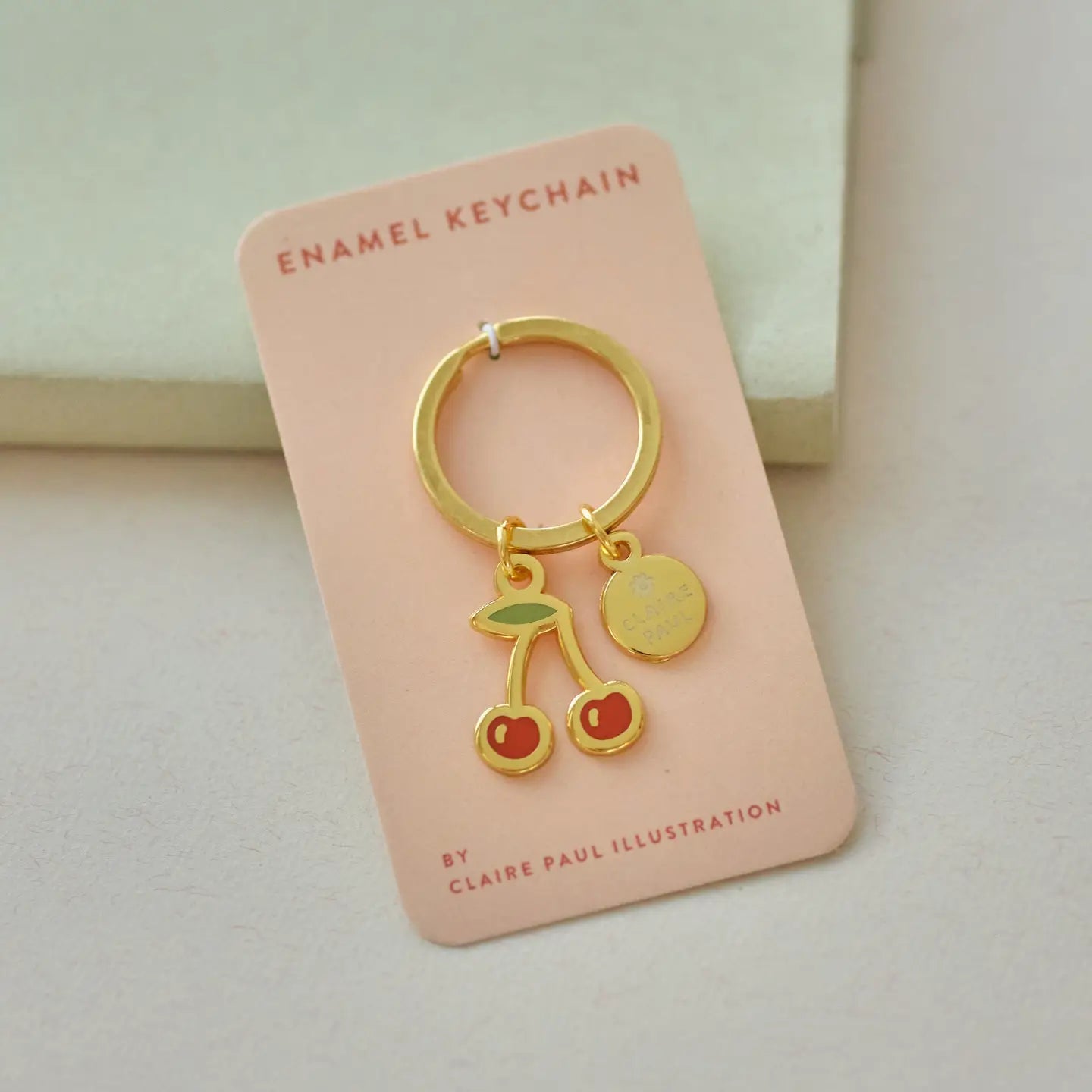 Enamel Cherry Keychain  image 0