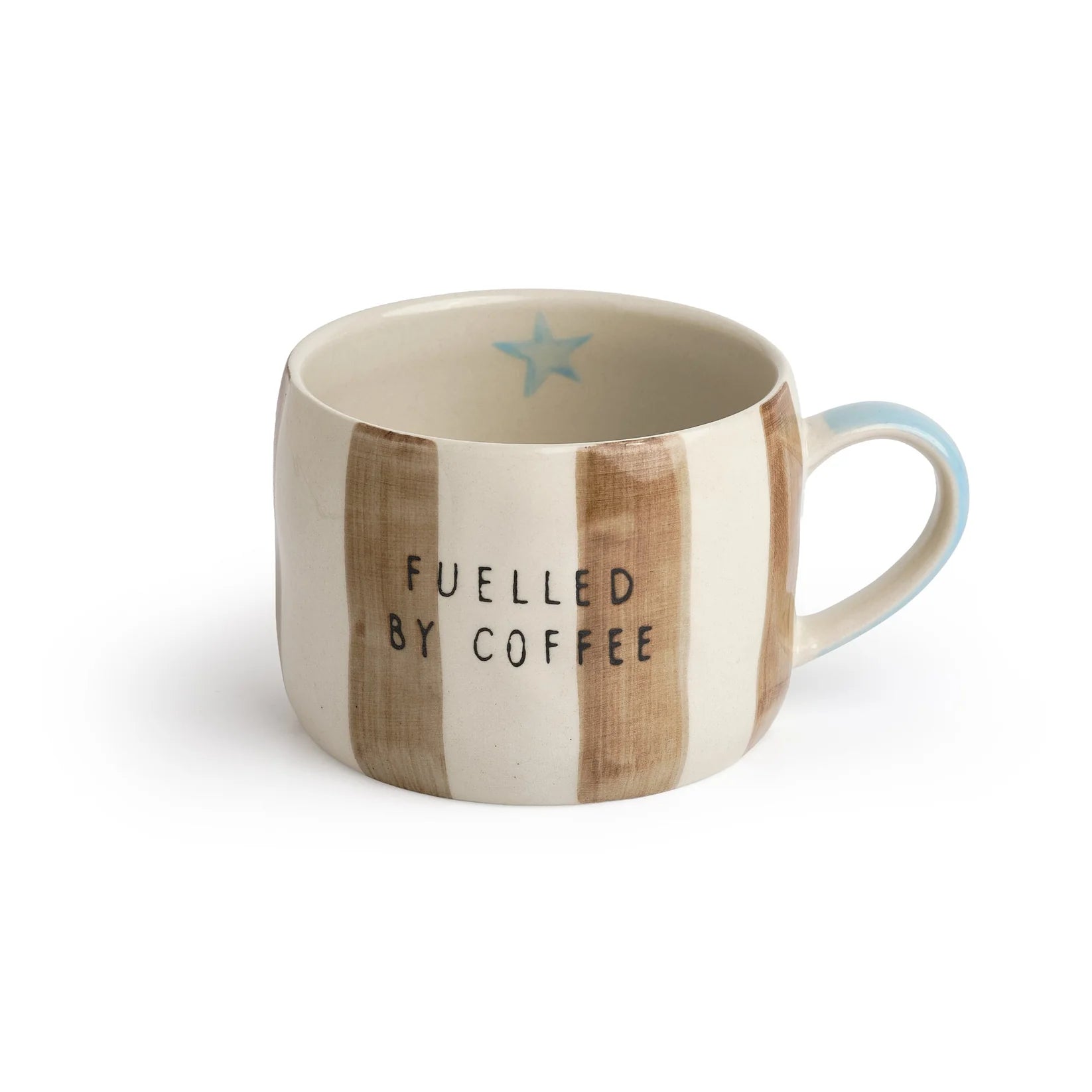 Fuelled by coffee stoneware mug