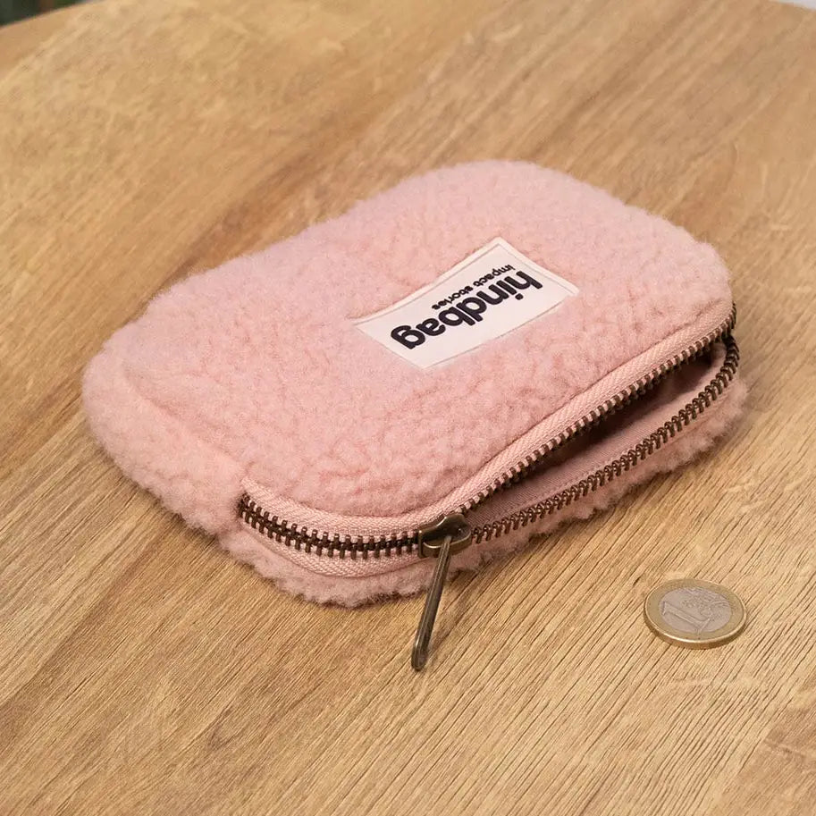 Lili Teddy coin purse in powder pink